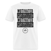Load image into Gallery viewer, Motivated Unisex Classic T-Shirt Black Print) - white
