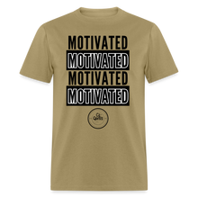 Load image into Gallery viewer, Motivated Unisex Classic T-Shirt Black Print) - khaki
