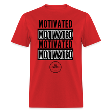 Load image into Gallery viewer, Motivated Unisex Classic T-Shirt Black Print) - red