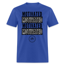 Load image into Gallery viewer, Motivated Unisex Classic T-Shirt Black Print) - royal blue