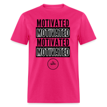 Load image into Gallery viewer, Motivated Unisex Classic T-Shirt Black Print) - fuchsia
