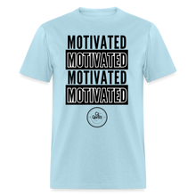 Load image into Gallery viewer, Motivated Unisex Classic T-Shirt Black Print) - powder blue
