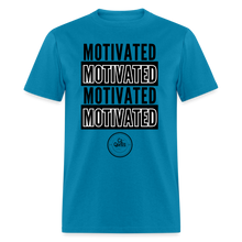 Load image into Gallery viewer, Motivated Unisex Classic T-Shirt Black Print) - turquoise