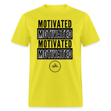 Load image into Gallery viewer, Motivated Unisex Classic T-Shirt Black Print) - yellow