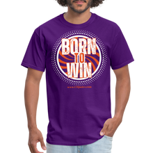 Load image into Gallery viewer, Born To Win Unisex Classic T-Shirt (White Print) - purple