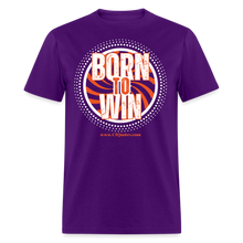 Load image into Gallery viewer, Born To Win Unisex Classic T-Shirt (White Print) - purple