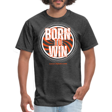 Load image into Gallery viewer, Born To Win Unisex Classic T-Shirt (White Print) - heather black