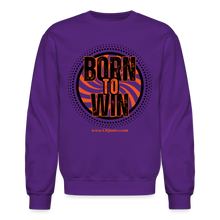 Load image into Gallery viewer, Born To Win Crewneck Sweatshirt (Black) - purple