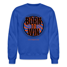 Load image into Gallery viewer, Born To Win Crewneck Sweatshirt (Black) - royal blue