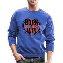 Load image into Gallery viewer, Born To Win Crewneck Sweatshirt (Black) - royal blue
