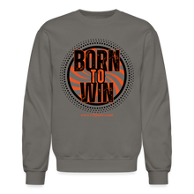 Load image into Gallery viewer, Born To Win Crewneck Sweatshirt (Black) - asphalt gray