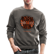 Load image into Gallery viewer, Born To Win Crewneck Sweatshirt (Black) - asphalt gray
