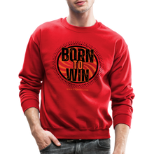 Load image into Gallery viewer, Born To Win Crewneck Sweatshirt (Black) - red