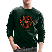 Load image into Gallery viewer, Born To Win Crewneck Sweatshirt (Black) - forest green