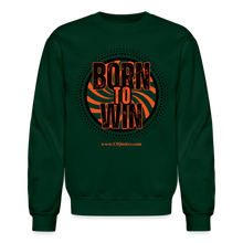 Load image into Gallery viewer, Born To Win Crewneck Sweatshirt (Black) - forest green