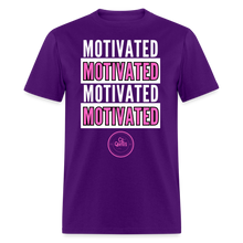 Load image into Gallery viewer, Motivated Unisex Classic T-Shirt (Pink Print) - purple