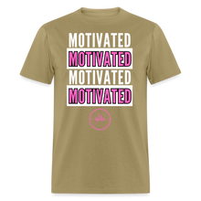 Load image into Gallery viewer, Motivated Unisex Classic T-Shirt (Pink Print) - khaki