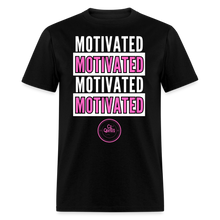 Load image into Gallery viewer, Motivated Unisex Classic T-Shirt (Pink Print) - black