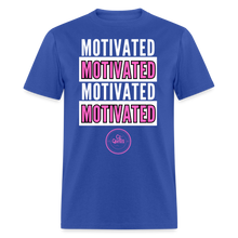 Load image into Gallery viewer, Motivated Unisex Classic T-Shirt (Pink Print) - royal blue