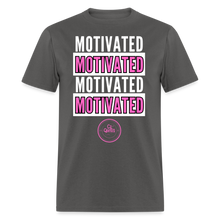 Load image into Gallery viewer, Motivated Unisex Classic T-Shirt (Pink Print) - charcoal