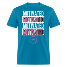 Load image into Gallery viewer, Motivated Unisex Classic T-Shirt (Pink Print) - turquoise