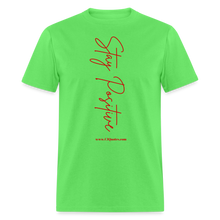 Load image into Gallery viewer, Stay Positive Unisex Classic T-Shirt (Red Print) - kiwi