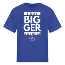 Load image into Gallery viewer, Bigger Dreams Kids' T-Shirt - royal blue