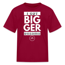 Load image into Gallery viewer, Bigger Dreams Kids' T-Shirt - dark red