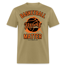 Load image into Gallery viewer, Basketball Moms Unisex Classic T-Shirt (Black Background) - khaki