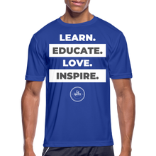 Load image into Gallery viewer, Learn & Educate Men’s Dri-Fit Performance T-Shirt - royal blue