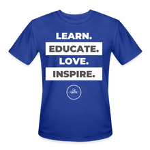 Load image into Gallery viewer, Learn & Educate Men’s Dri-Fit Performance T-Shirt - royal blue