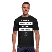 Load image into Gallery viewer, Learn & Educate Men’s Dri-Fit Performance T-Shirt - black