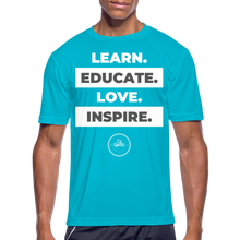 Load image into Gallery viewer, Learn & Educate Men’s Dri-Fit Performance T-Shirt - turquoise