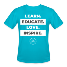 Load image into Gallery viewer, Learn & Educate Men’s Dri-Fit Performance T-Shirt - turquoise