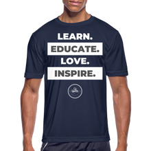 Load image into Gallery viewer, Learn & Educate Men’s Dri-Fit Performance T-Shirt - navy