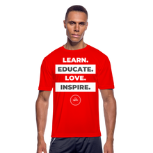 Load image into Gallery viewer, Learn & Educate Men’s Dri-Fit Performance T-Shirt - red