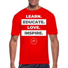 Load image into Gallery viewer, Learn & Educate Men’s Dri-Fit Performance T-Shirt - red