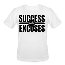Load image into Gallery viewer, Success Over Excuses Men’s Moisture Dri-Fit T-Shirt - white