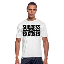 Load image into Gallery viewer, Success Over Excuses Men’s Moisture Dri-Fit T-Shirt - white