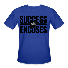 Load image into Gallery viewer, Success Over Excuses Men’s Moisture Dri-Fit T-Shirt - royal blue
