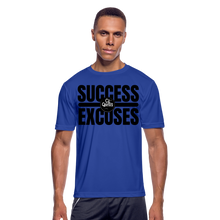 Load image into Gallery viewer, Success Over Excuses Men’s Moisture Dri-Fit T-Shirt - royal blue