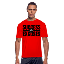 Load image into Gallery viewer, Success Over Excuses Men’s Moisture Dri-Fit T-Shirt - red