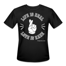 Load image into Gallery viewer, Life Is Real Men’s Dri-Fit Performance T-Shirt - black