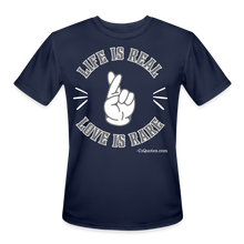 Load image into Gallery viewer, Life Is Real Men’s Dri-Fit Performance T-Shirt - navy