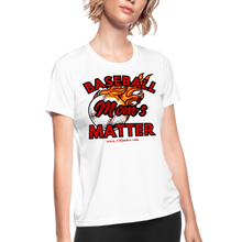 Load image into Gallery viewer, Baseball Mom's Women's Dri-Fit Performance T-Shirt - white