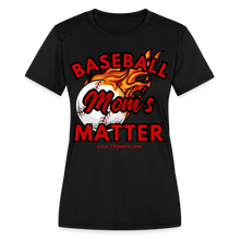 Load image into Gallery viewer, Baseball Mom's Women's Dri-Fit Performance T-Shirt - black