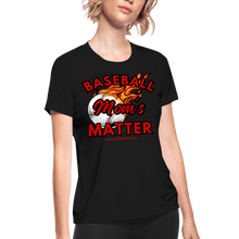 Load image into Gallery viewer, Baseball Mom's Women's Dri-Fit Performance T-Shirt - black