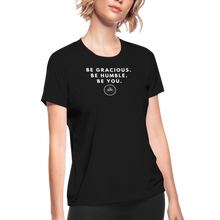 Load image into Gallery viewer, Be Gracious Women's Dri-Fit Performance T-Shirt - black
