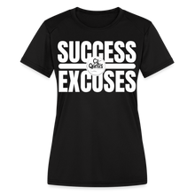 Load image into Gallery viewer, Success Over Excuses Women's Dri-Fit Performance T-Shirt - black