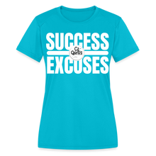 Load image into Gallery viewer, Success Over Excuses Women's Dri-Fit Performance T-Shirt - turquoise